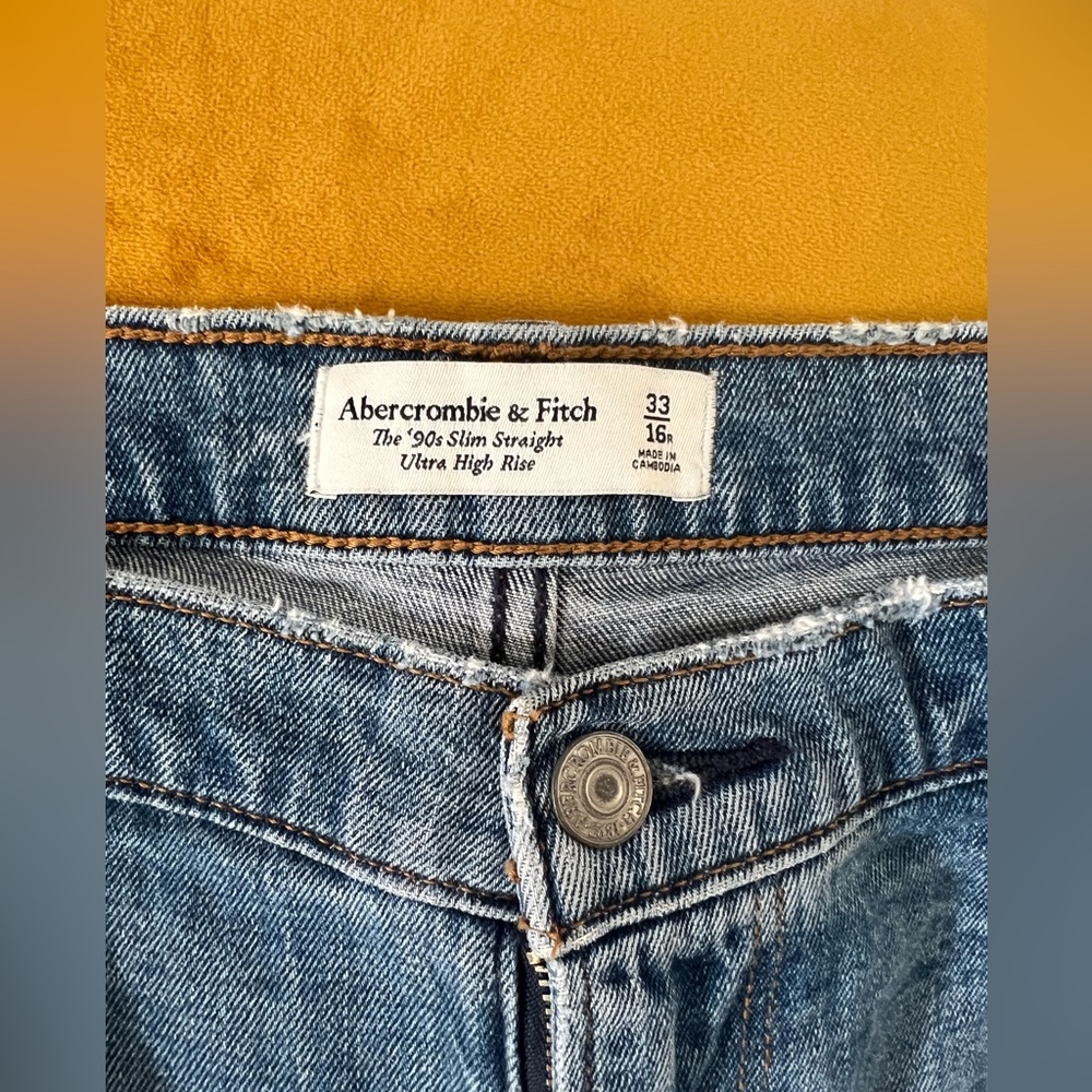 Abercrombie and fitch 90s slim straight ultra high rise jeans